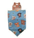 Zippy Paws Reversible Pet Bandana for Dogs Under 20” Neck - ZPP1A - Puppy Brown Party - 3