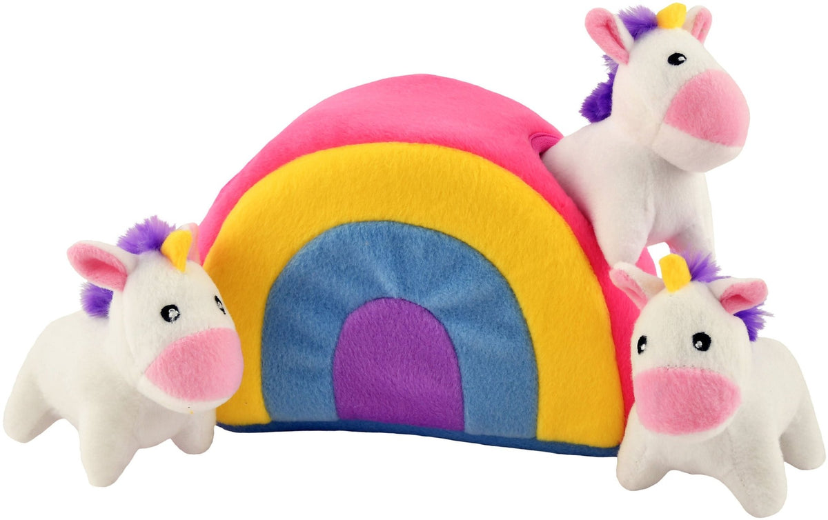 Zippy Paws Unicorns in Rainbow Burrow Pet Toy — Jeffers
