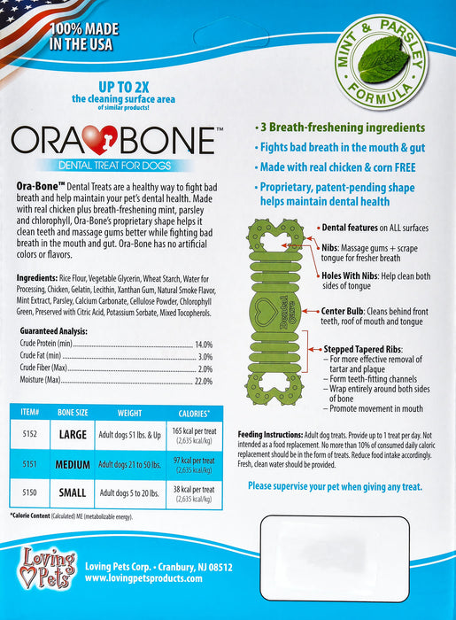 Ora-Bone Dental Treats for Dogs - 60 Count Small Ora-Bone Dental Treats  