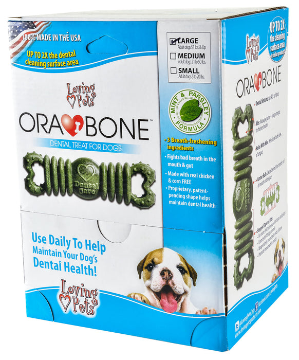 Ora-Bone Dental Treats for Dogs - 20 Count Large Ora-Bone Dental Treats  