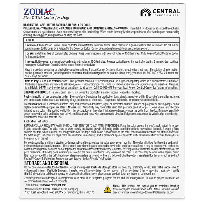 Zodiac Flea & Tick Collar for Dogs - 7 Months of Protection - FAAAE - Small - 1 ct (7 Month Protection) - 7