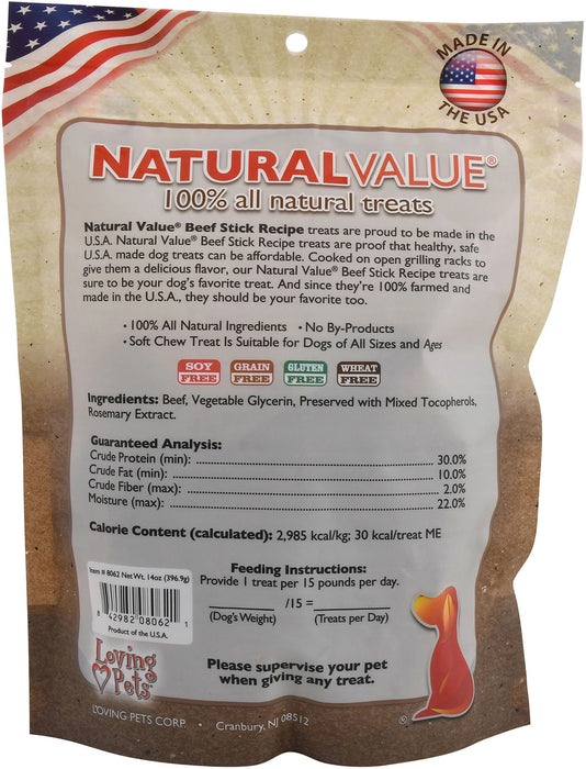 Natural Value Treat Sticks, 14 oz - Beef  