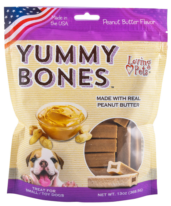 Yummy Bones Dog Treats, 13 oz - Toy/Small Peanut Butter 