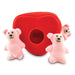 Zippy Paws Valentines Burrow Heart n Bears Interactive Plush Dog Toy  