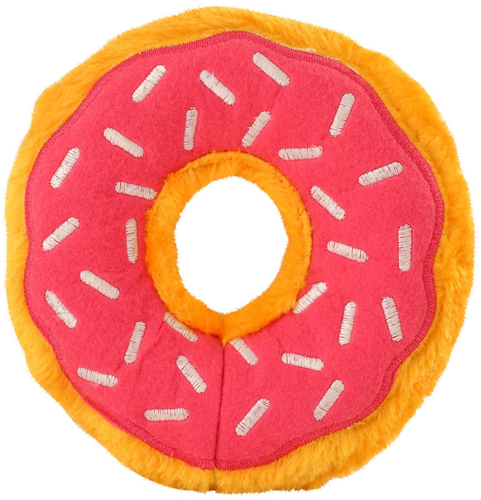 Zippy Paws Donutz Plush Toy, 7" - Strawberry  