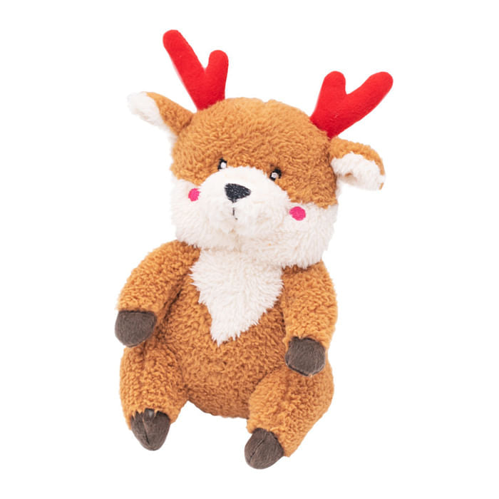 Zippy Paws Holiday Cheeky Chumz Dog Toy, 10" - Reindeer  