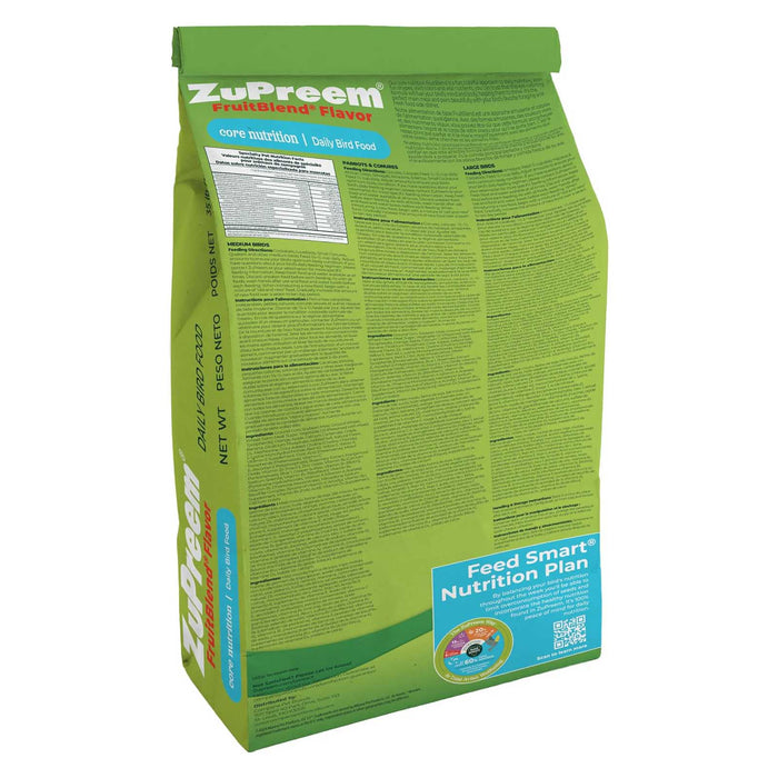 Zupreem FruitBlend Flavor Bird Food - NA1A - Parrot & Conure - 35 lbs - 28