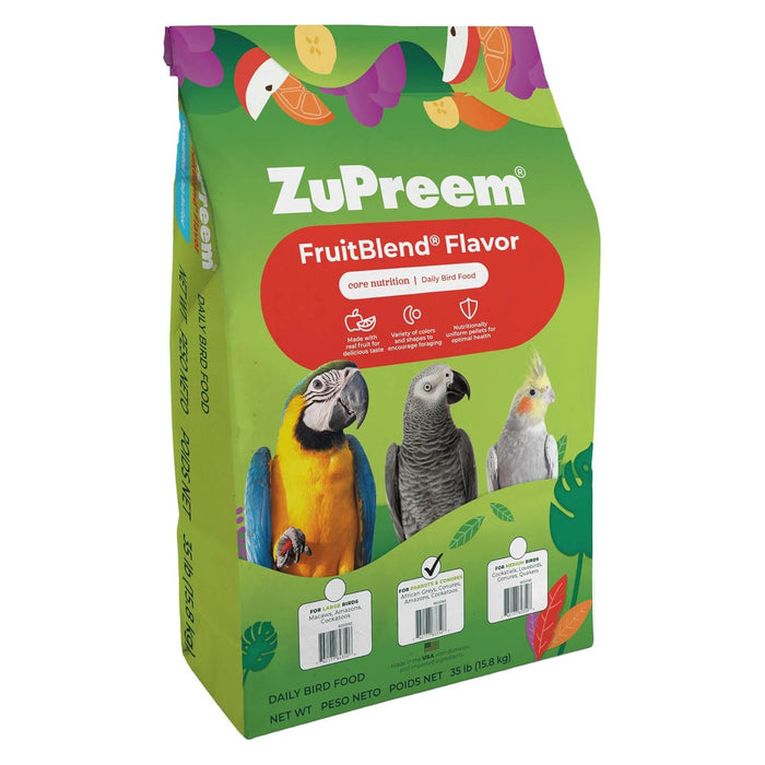 Zupreem FruitBlend Flavor Bird Food - NA1A - Parrot & Conure - 35 lbs - 27