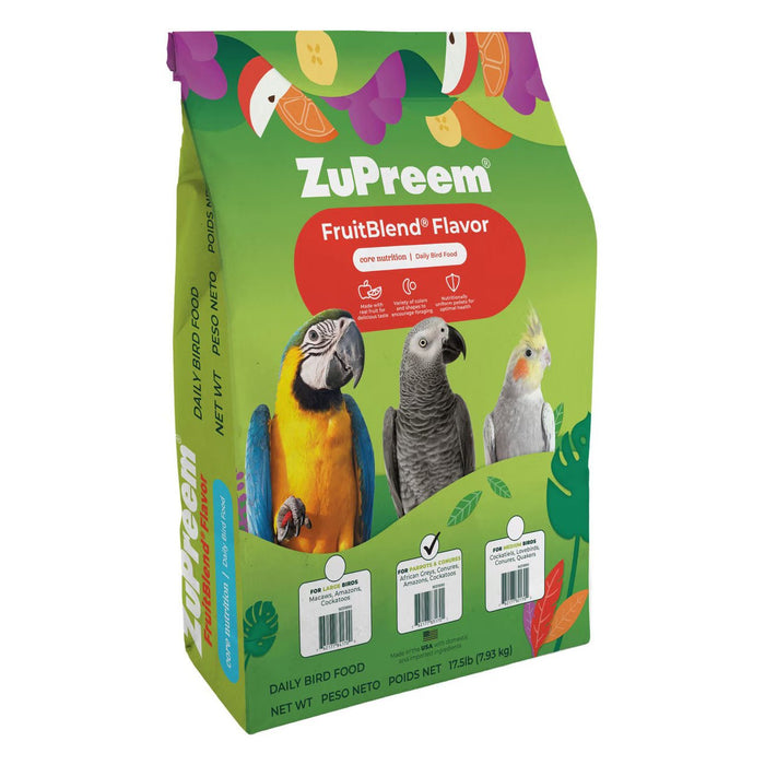 Zupreem FruitBlend Flavor Bird Food - NAF6 - Parrot & Conure - 17.5 lbs - 21