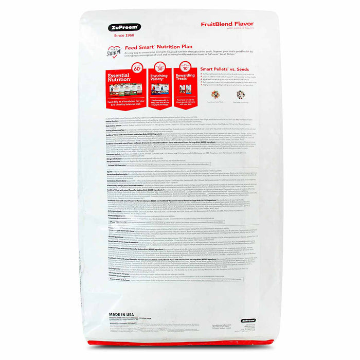 ZuPreem FruitBlend Flavor Bird Food, Pellets, 35 lb - NAV4 - 35 lb - Large (Amazons, Macaws & Cockatoos) - 4