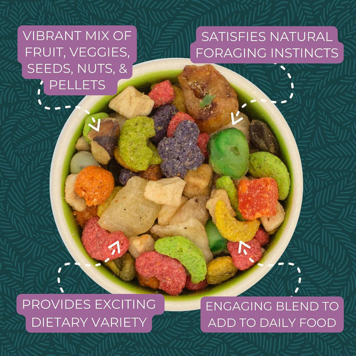 ZuPreem Pure Fun Premium Bird Food with FruitBlend Pellets, 2 lbs - NAAW - Small Birds (Parakeets, Budgies, Parrotlets, Canaries & Finches) - 2 lbs - 5