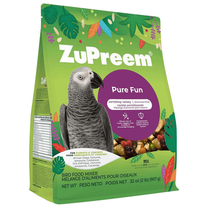 ZuPreem Pure Fun Premium Bird Food with FruitBlend Pellets, 2 lbs - NAAX - Parrots & Conures - 2 lbs - 9