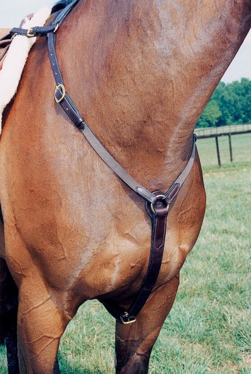 Nunn Finer Elastic Hunting Breastplate - Havana/Brass Cob 